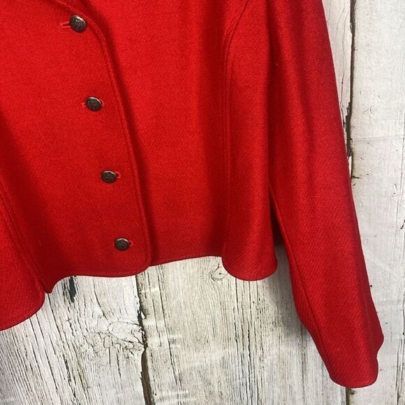 Vintage Pendleton Red Wool Jacket Blazer Size Large - Picture 4 of 11